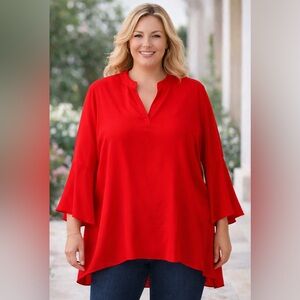 Elegant Red Women's Top